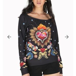 Blackmilk Clothing Sacred Heart Sweatshirt